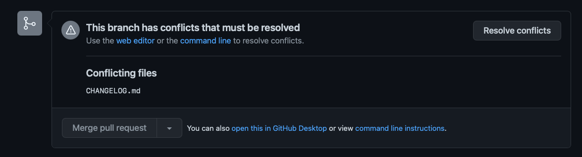 CHANGELOG merge conflict